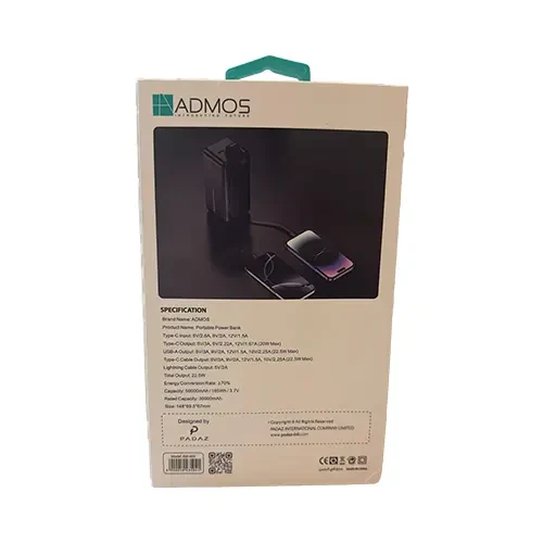 باور بانك أدموس AM-504 سعة 50000 مللي أمبير – شحن سريع 22.5 واط