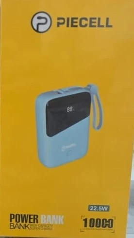 PIECELL شاحن متنقل 10000 مع سلك PD الوان U35