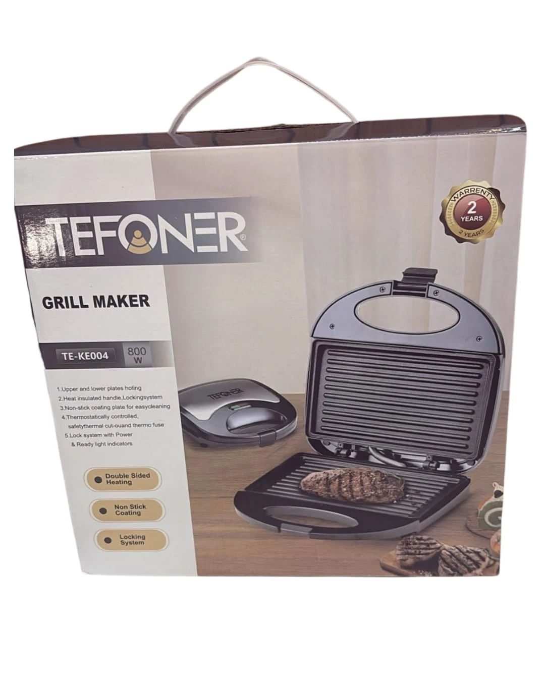 TEFONER حماصة وصانعة شطائر بقوة 800 واط