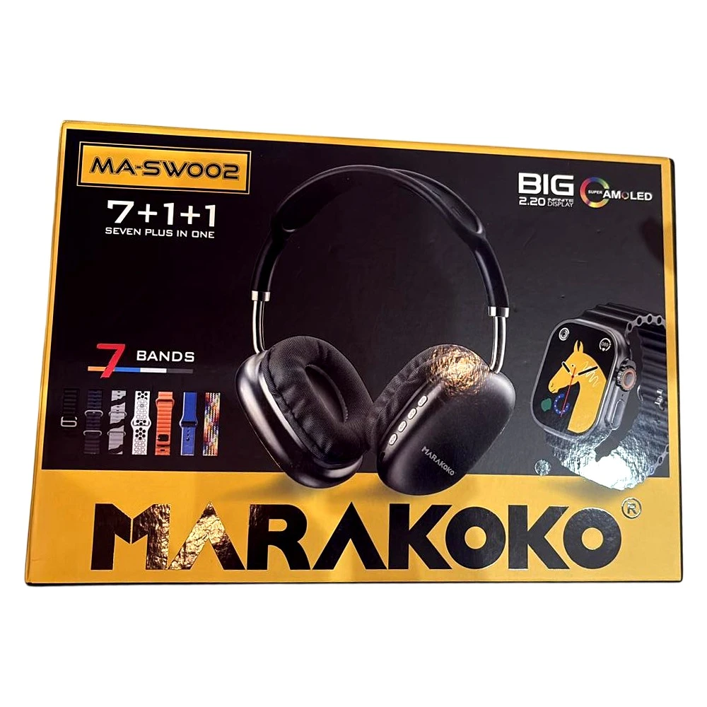 ساعة ذكية وسماعات رأس لاسلكية من ماركة ماراكوكو (Marakoko)