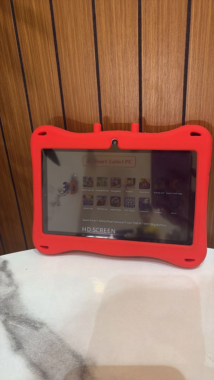 جهاز لوحي للأطفال من S Color – شاشة 7 بوصة، RAM 6GB، ذاكرة 256GB، وعمر بطارية طويل وخاصية التحكم الابوي وتطبيقات تعليمية - متعدد الالوان