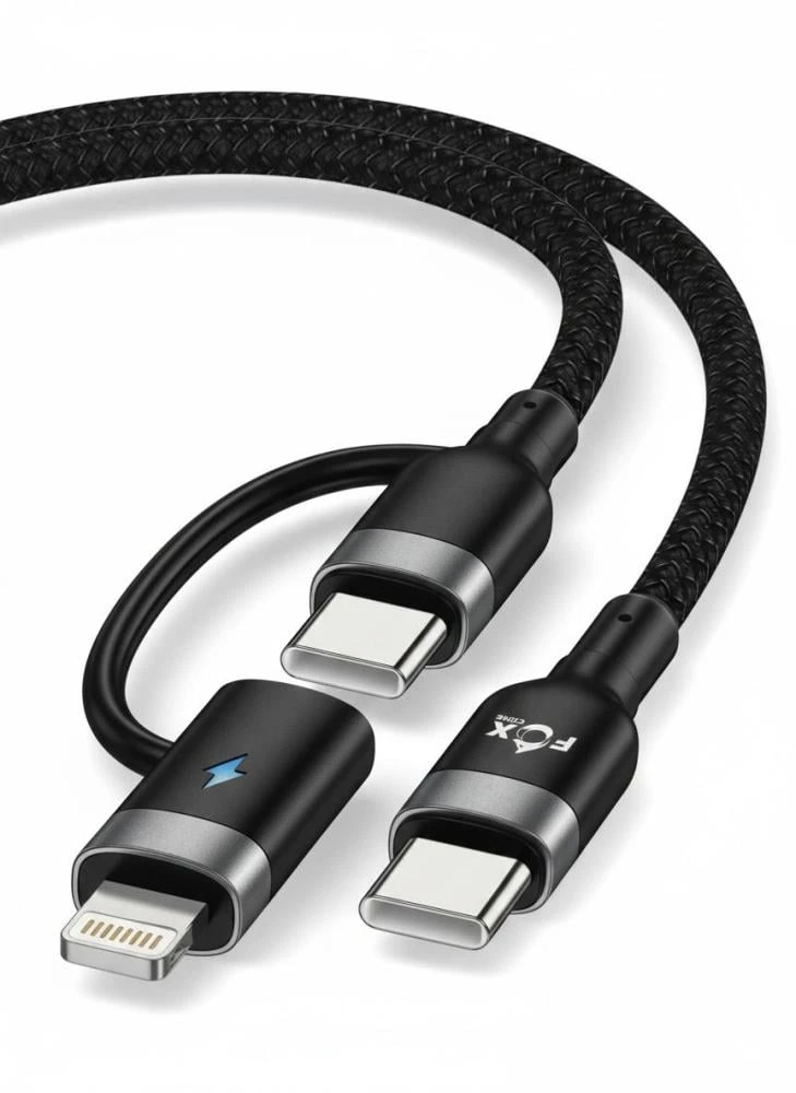 FOX CORE سوبر كابل شحن ونقل بيانات سريع 3 في 1 (60 واط)