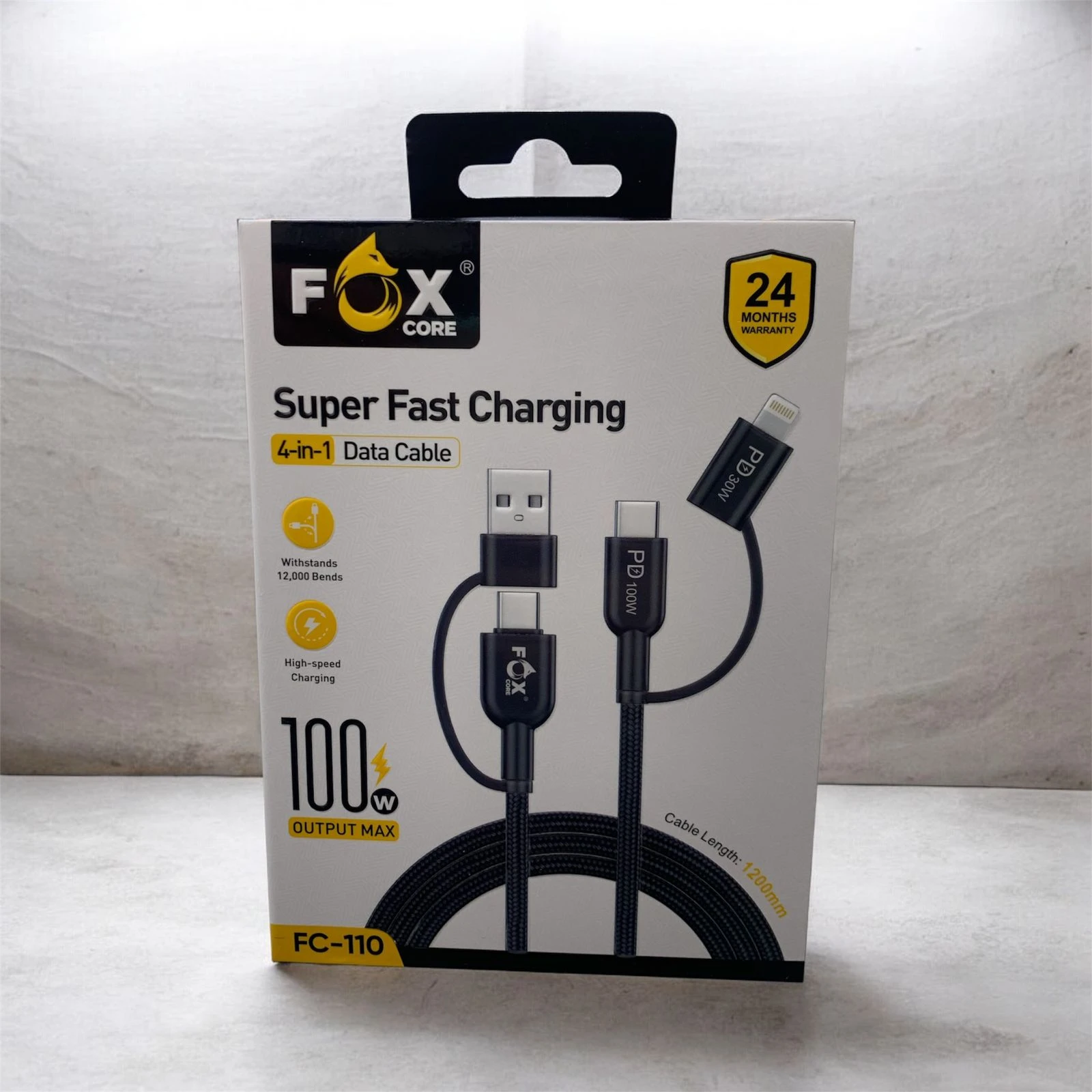 هو فوكس كور (Fox Core) كابل بيانات 4 في 1 شحن فائق